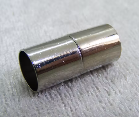 Fäste/magnetlås, för 8 mm rem, platinafärgad