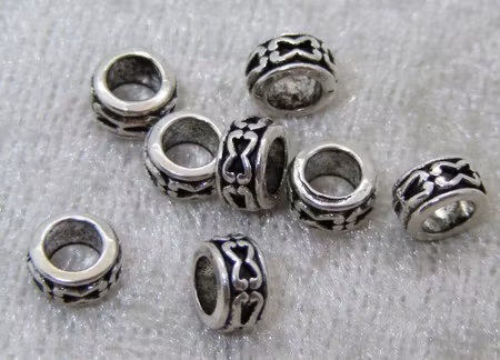 Mellandel, antiksilver, 3,6 mm hål
