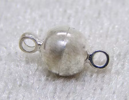 Magnetlås, rund, silverfärgad