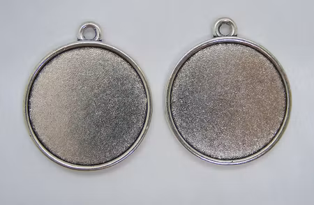 Hänge/berlock, caboshon, antiksilver