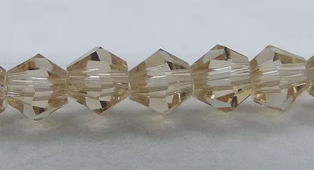 Bicone, champagne, 4 mm