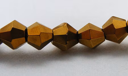 Bicone, mörk guld, 4 mm