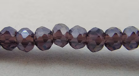 Facetterad abacus, mörk ametist, 2,5x2 mm