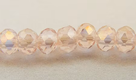 Facetterad abacus, ljusrosa, 3x2 mm