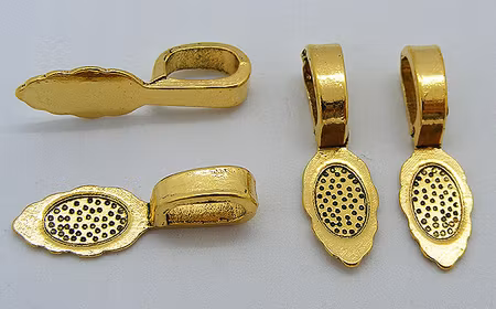 Bail/Fäste att limma, Antikguld