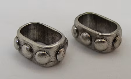 Connector/Slider/Mellandel för runda remmar, Antiksilver