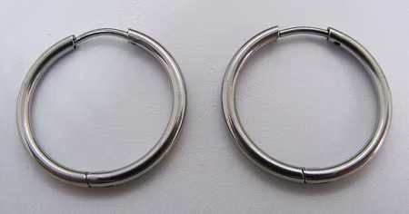Brisyrringar, rostfritt stål, 22 mm