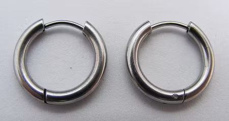 Brisyrringar, rostfritt stål, 17 mm