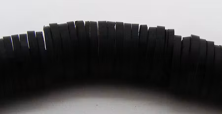 Heishipärlor, polymer/clay,  8 mm, svarta