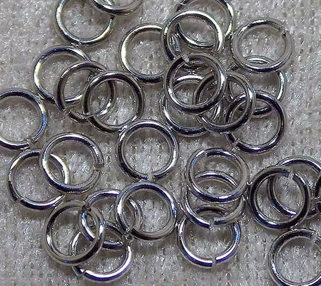 Bindringar, platinafärgade, 7x1 mm