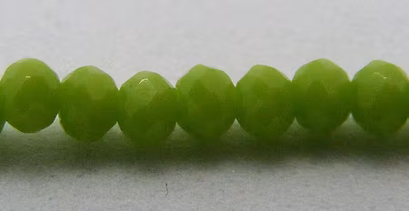 Facetterad abacus, limegrön, 2,3-2,7x1,5 mm