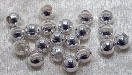 Metallpärla, silver, 4 mm
