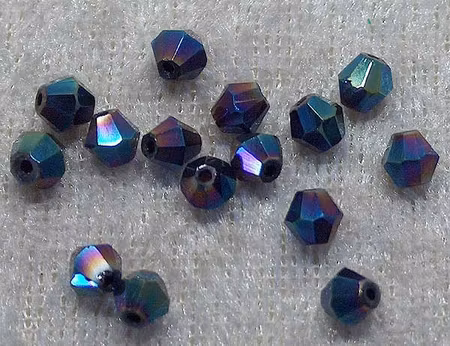 Bicone, Multicolor-plated, 4 mm