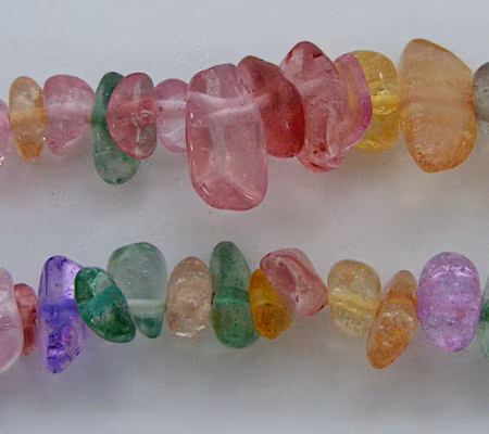 Krackelerade glaschips, färgmix