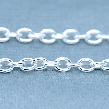 Crosskedja, rostfritt stål, ljus silver