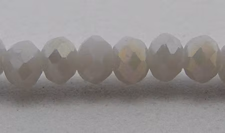 Faceterad abacus, mkt ljust grå, 2,3-2,7x2 mm