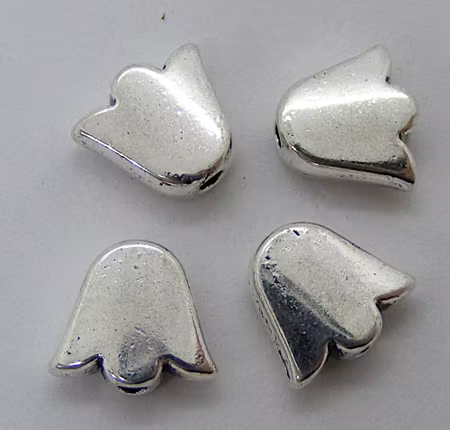 Mellandel, blåklocka, antiksilver