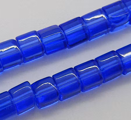 Glaskuber, blå, 5,5x5,5x5,5 mm