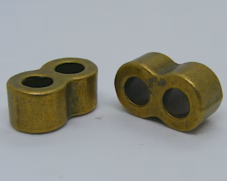 Connector/slider, 2 hål, antikbrons