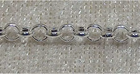 Ärtlänk, silver, 4 mm