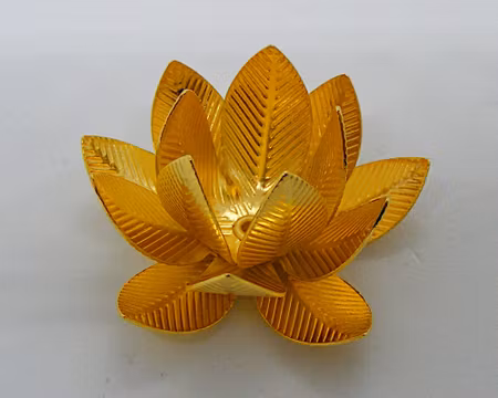 Stor pärlhatt, blomma, guld