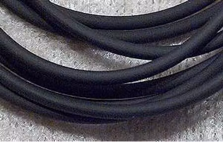 Gummirem, svart, 3 mm
