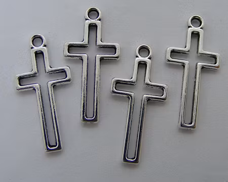 Siluettkors, antiksilver