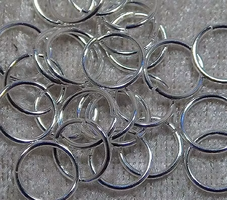Bindringar, platinafärgad, 10x1 mm
