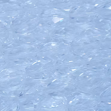 Facetterad glasdroppe, transparent, 15x10 mm