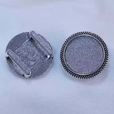 Mellandelar/Slider för platta remmar, antiksilver