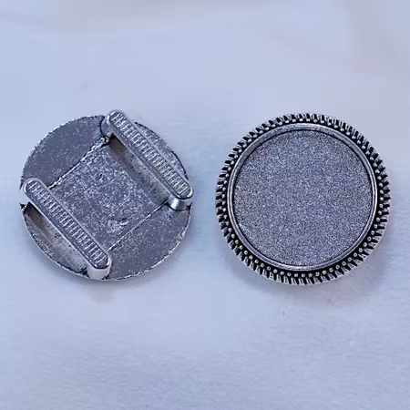 Mellandelar/Slider för platta remmar, antiksilver