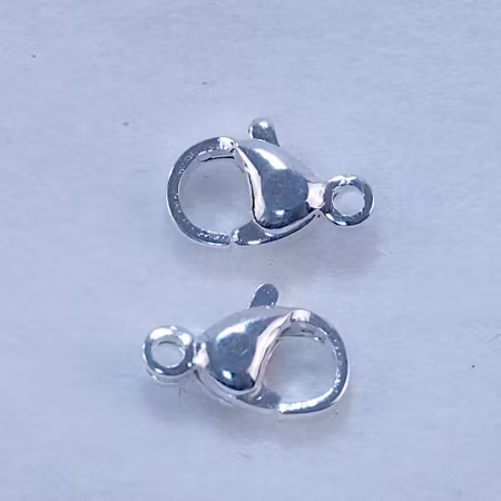 Karbinlås, rostfritt stål/925 Sterling silver, 12 mm