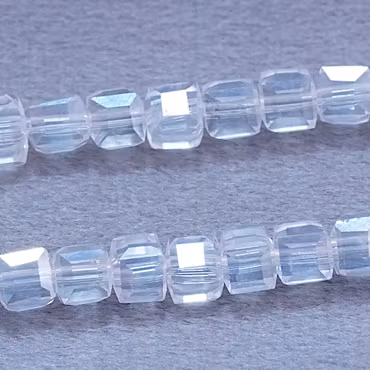 Glaskub, transparent AB, 4-5 x 4-5 x 4-5 mm