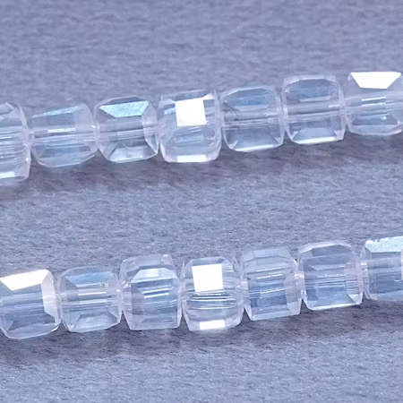 Glaskub, transparent AB, 4-5 x 4-5 x 4-5 mm