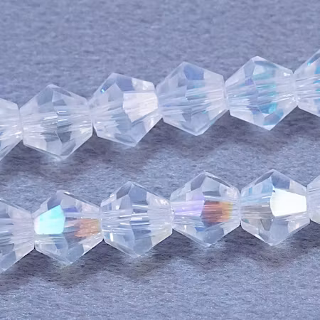 Bicone, Transparent AB, 6 mm