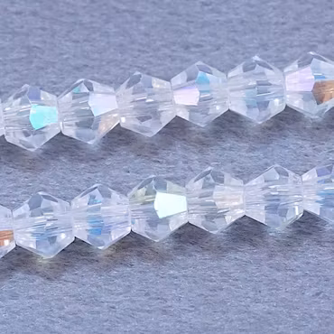 Bicone, Transparent AB, 4 mm