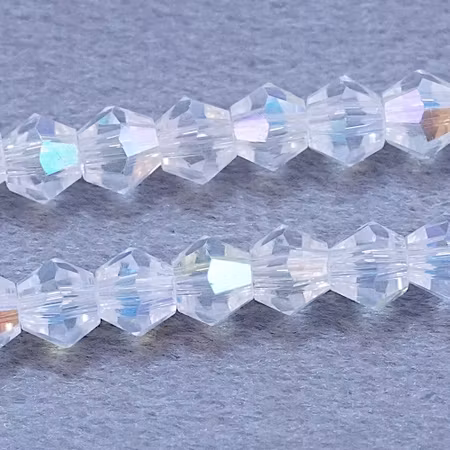 Bicone, Transparent AB, 4 mm
