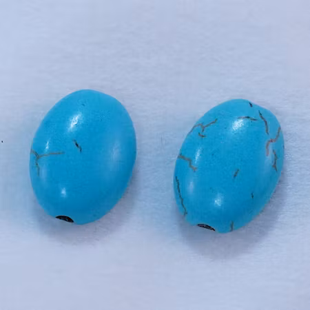 Oval turkos 13,5 x 10,3 x 6,2 mm