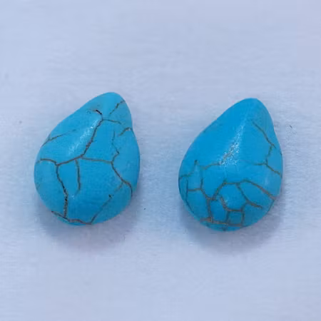 Droppe av turkos, 14 x 10 x 5,8 mm
