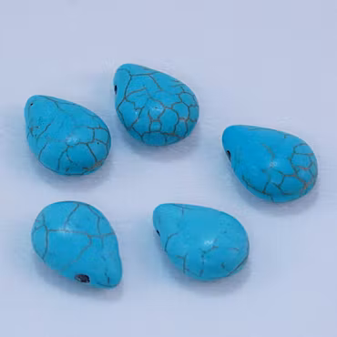 Droppe av turkos, 14 x 10 x 5,8 mm