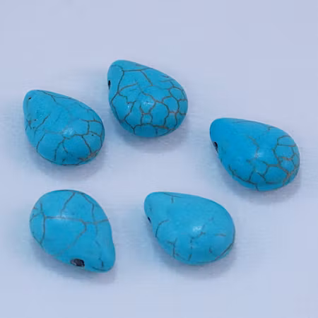 Droppe av turkos, 14 x 10 x 5,8 mm