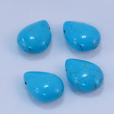 Droppe av turkos, 16,5 x 12,2 x 6,7 mm