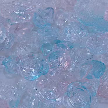 Akrylmix, blekturkos/transparent/blekrosa