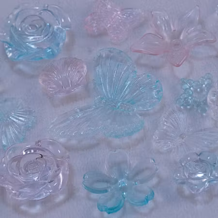 Akrylmix, blekturkos/transparent/blekrosa