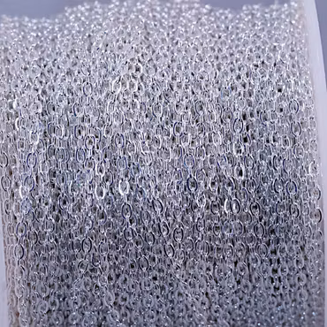 Crosskedja, rostfritt stål, silver, 50 cm