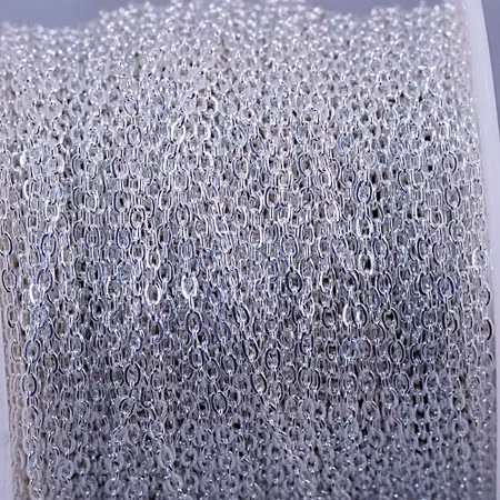 Crosskedja, rostfritt stål, silver, 50 cm