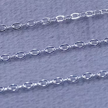 Crosskedja, rostfritt stål, silver, 50 cm