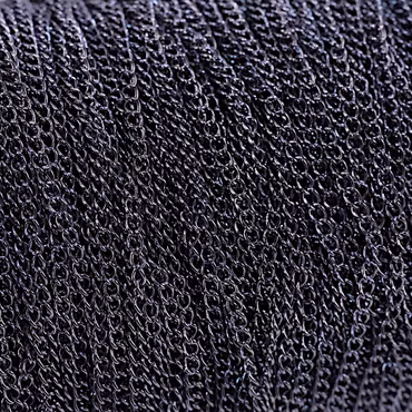 Lätt manglad kedja, gunmetal-pläterad