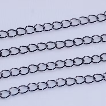Förlängningskedja, gunmetal (svart)