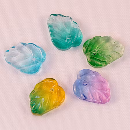 Glaslöv, mindre, transparent/färgade
